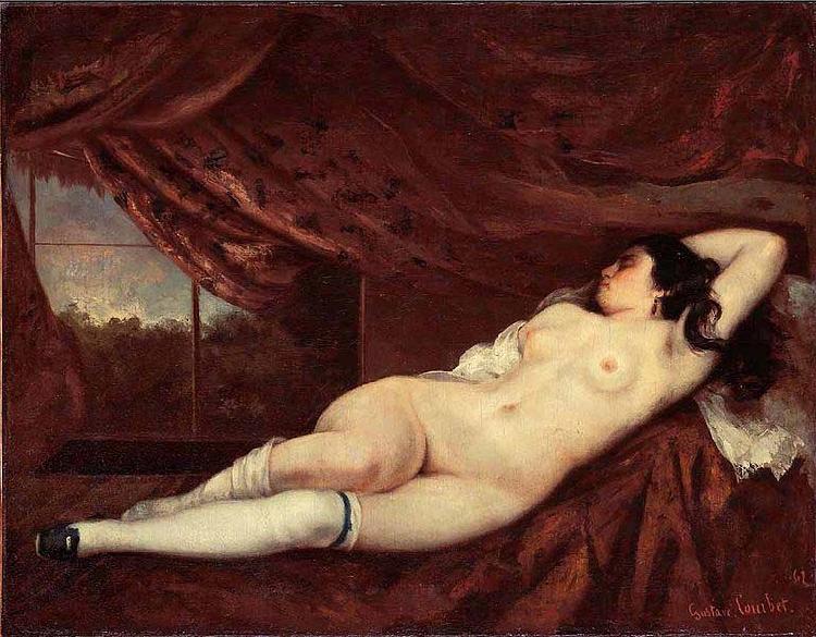 Gustave Courbet Femme nue couchee oil painting picture